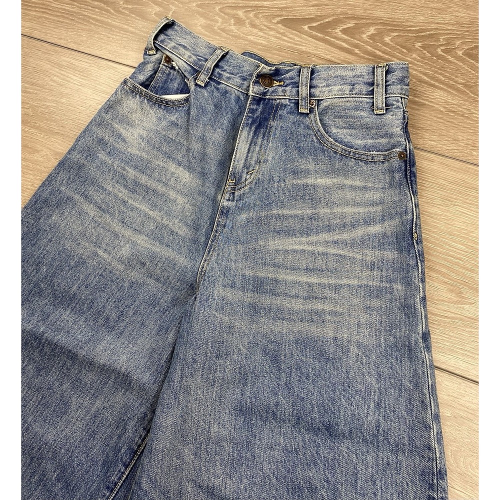 Celine Women's Wide Leg High Rise Japanese Denim Jeans Blue‎ Size 26 Read